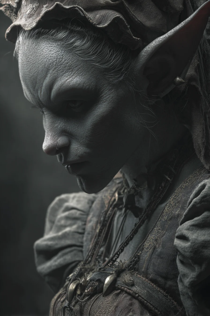 A Dark Fantasy Portrait in Shadow