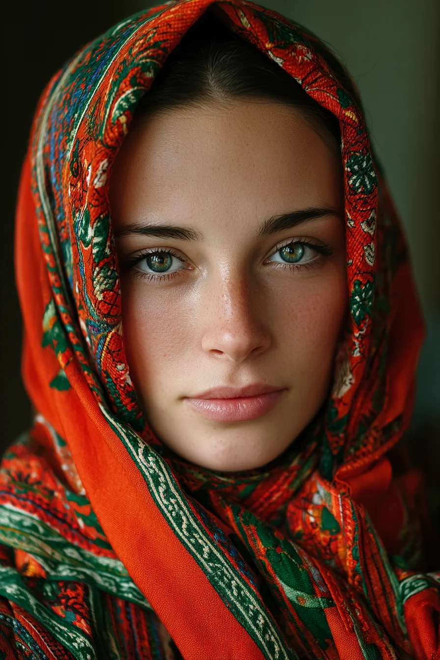 A Portrait in Red and Green