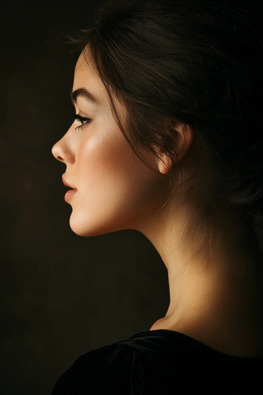 A Profile Caught in Warm Light