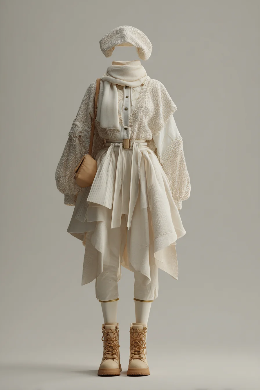 All-White Layered Tonal Dressing