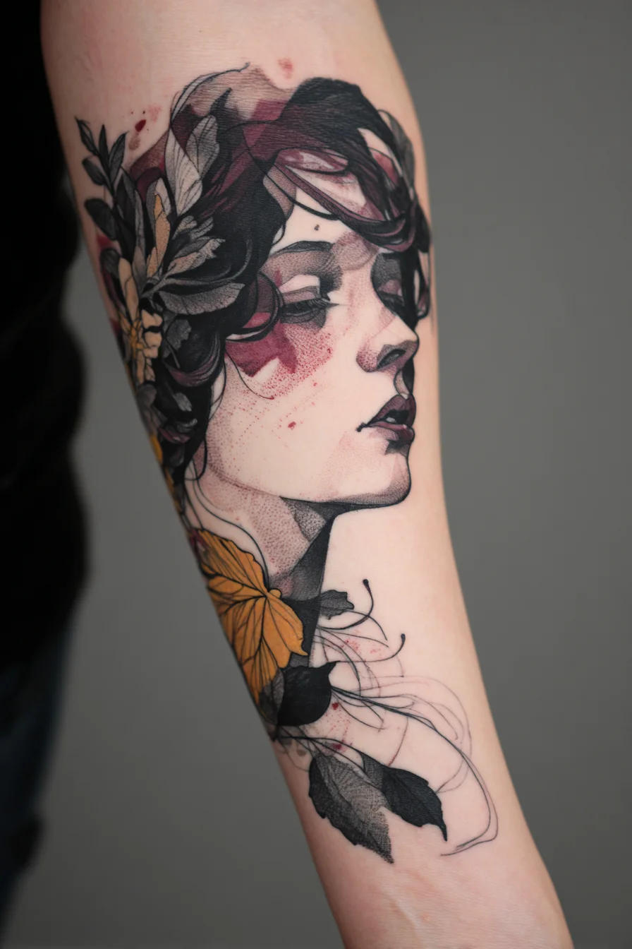 Autumn Portrait in Ink