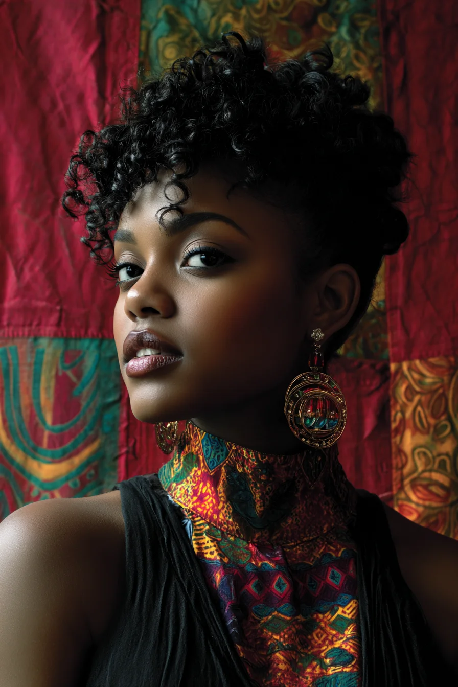 Bold Curls and Rich Textiles