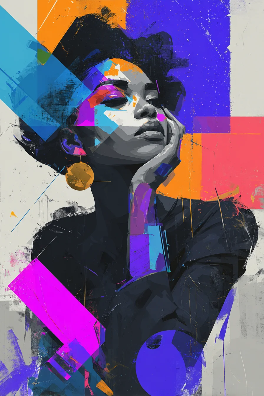 Bold Geometry Meets Portrait