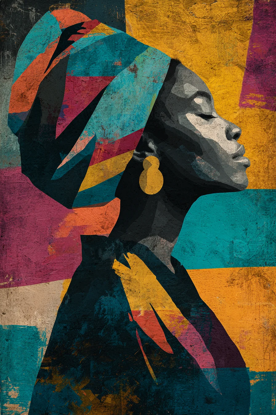 Bold Profile in Color Blocks