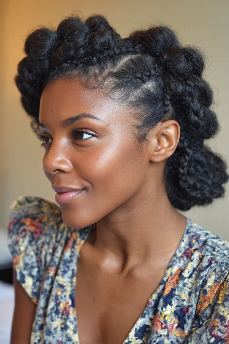 Braided Updo with Natural Texture