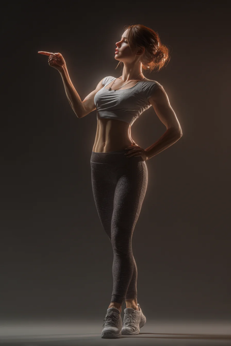 Confident Pose in Dramatic Light