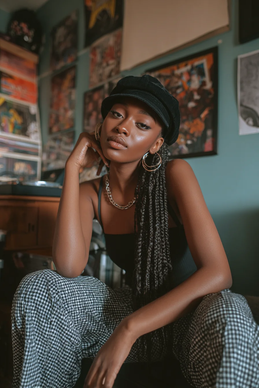 Cool Girl in the Record Room
