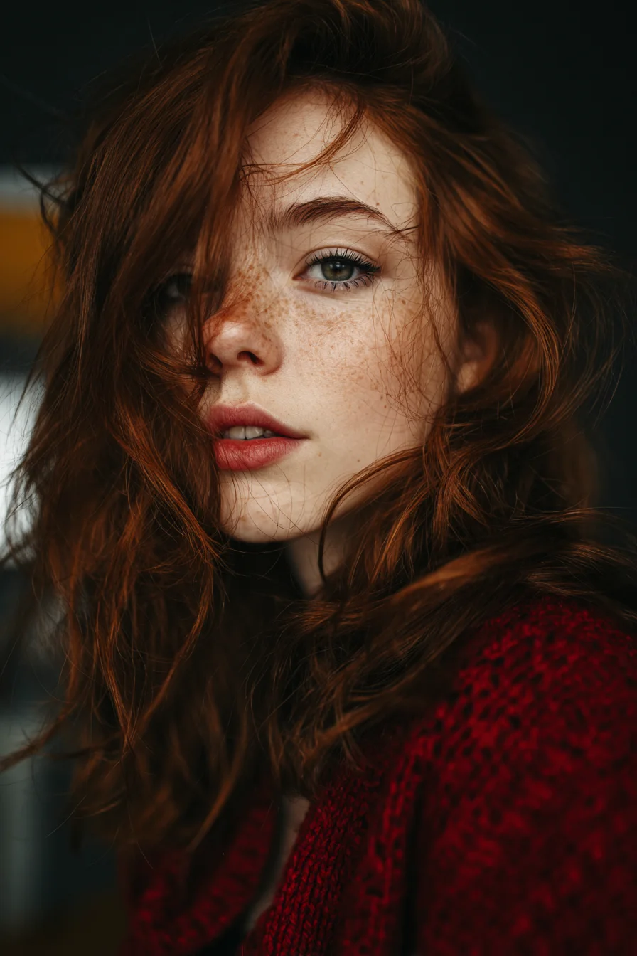 Copper Hair and a Distant Gaze