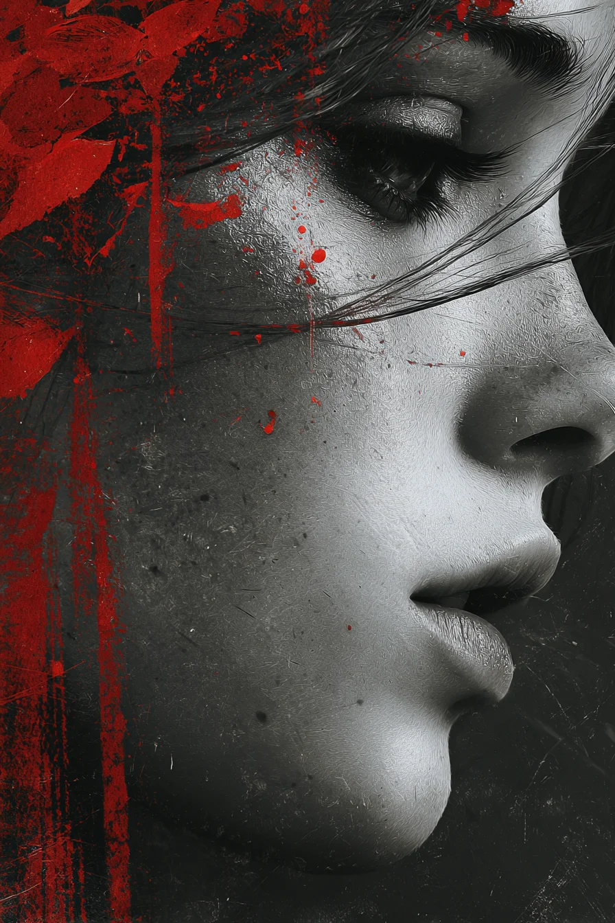 Crimson and Shadow in Profile