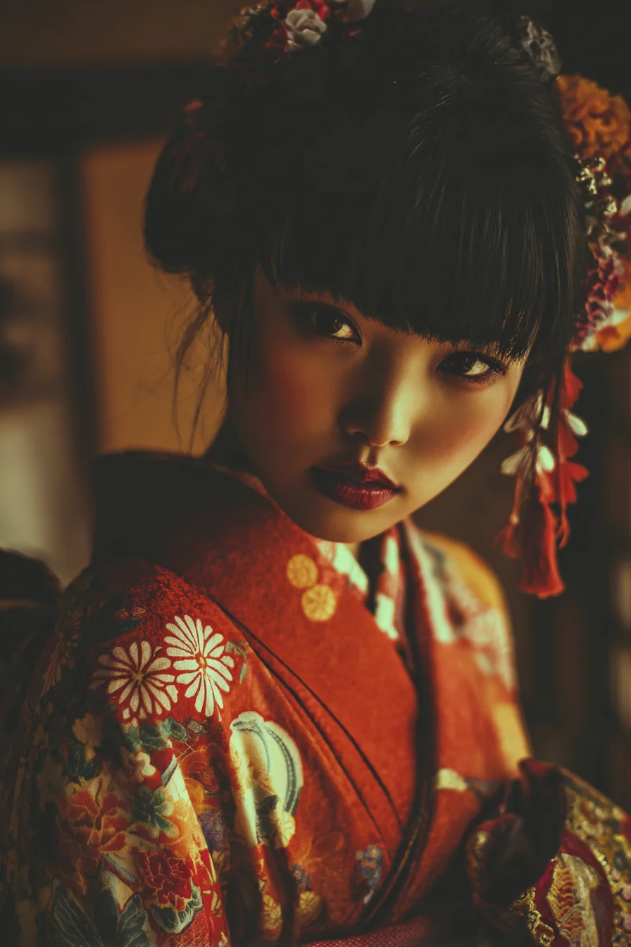 Crimson Kimono, Quiet Gaze