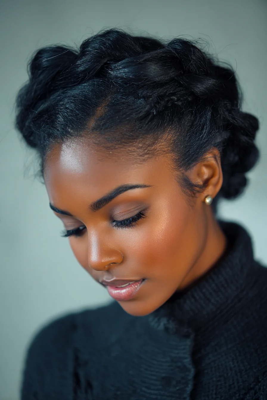 Crown Braids with a Soft Glow