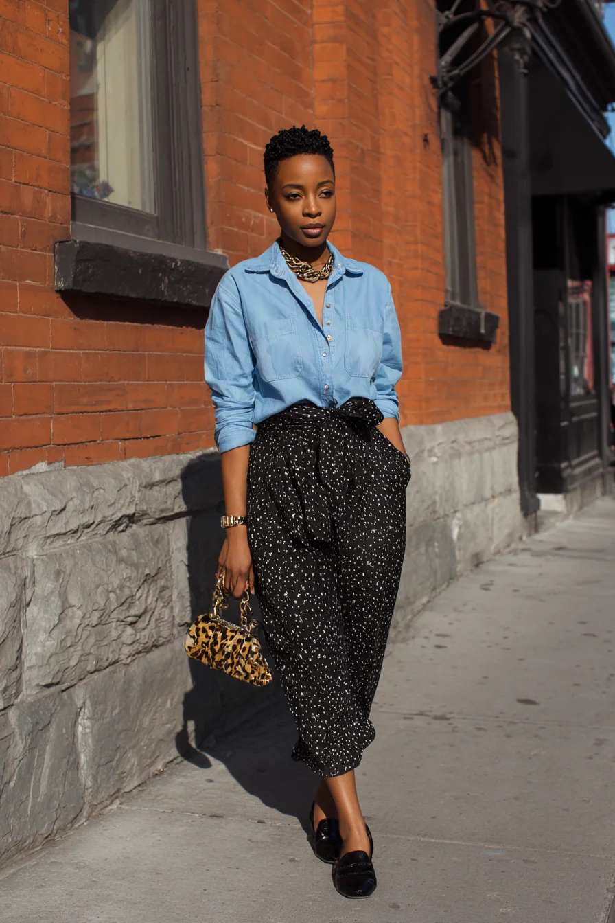 Denim and Prints on the Street