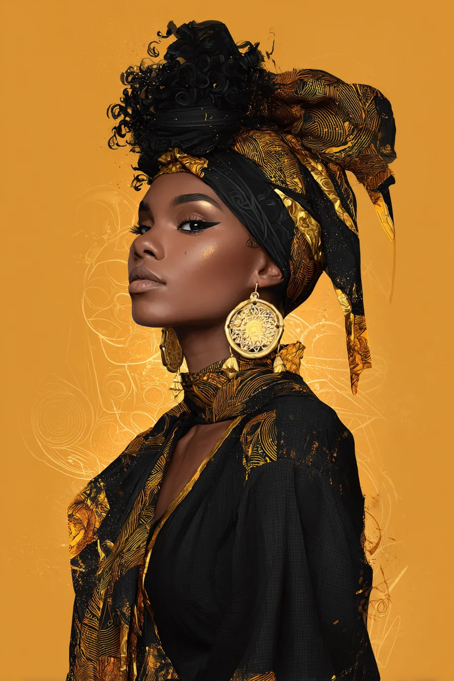 Draped in Black and Gold