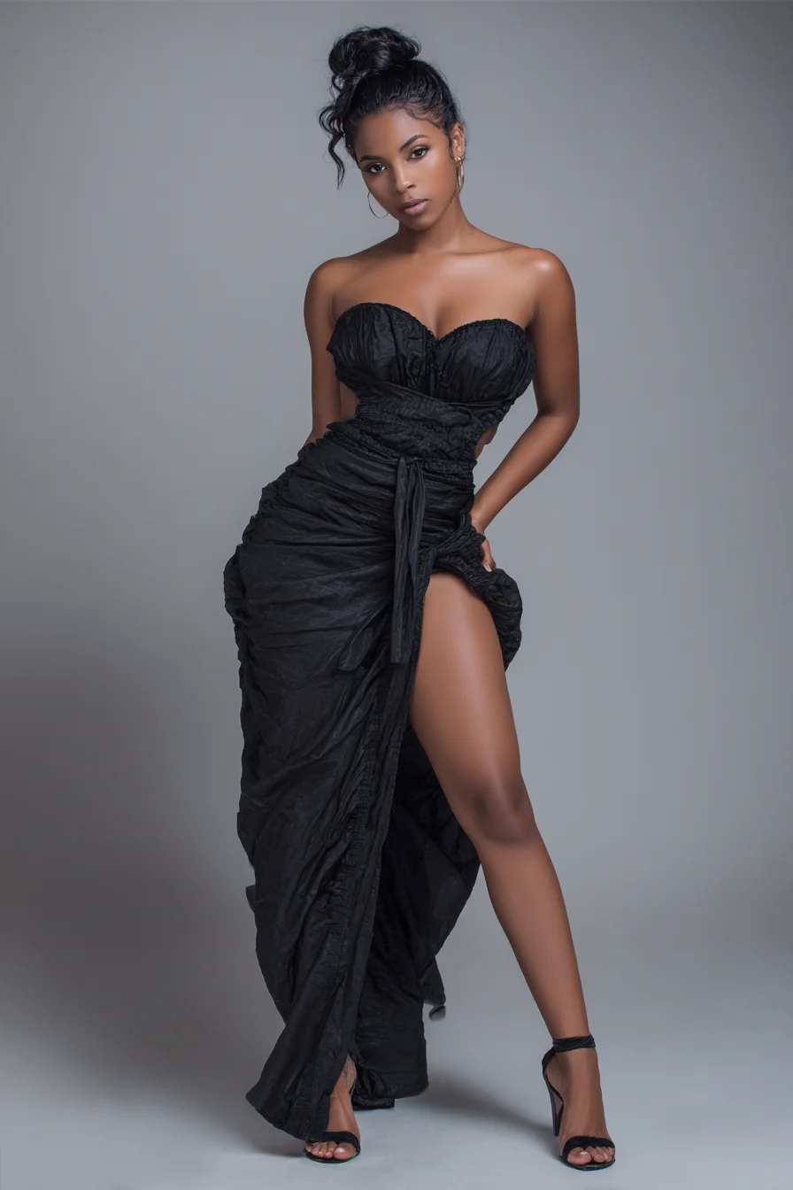 Draped in Dramatic Black