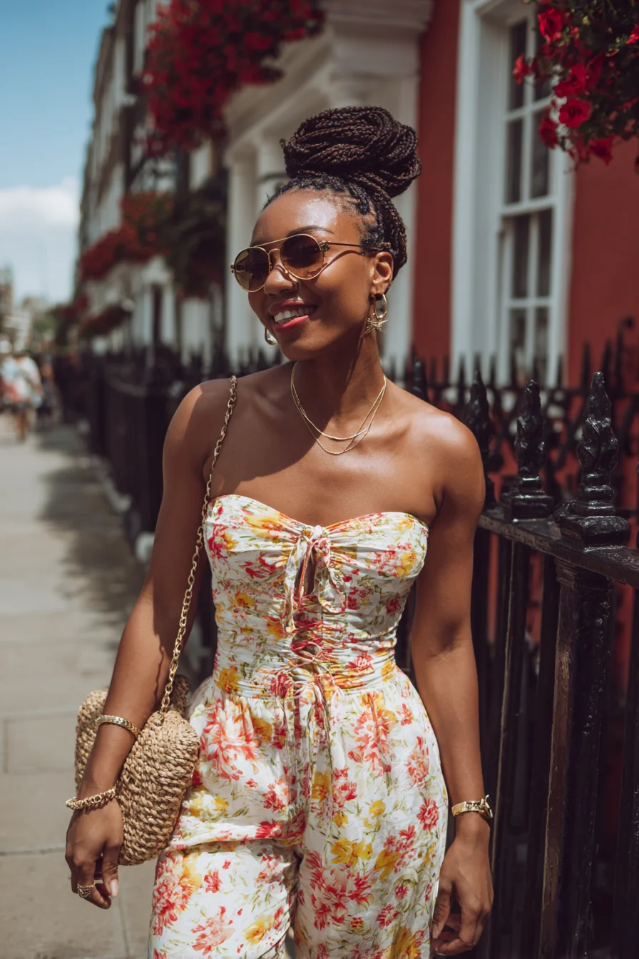Florals and sunshine on cobblestone streets