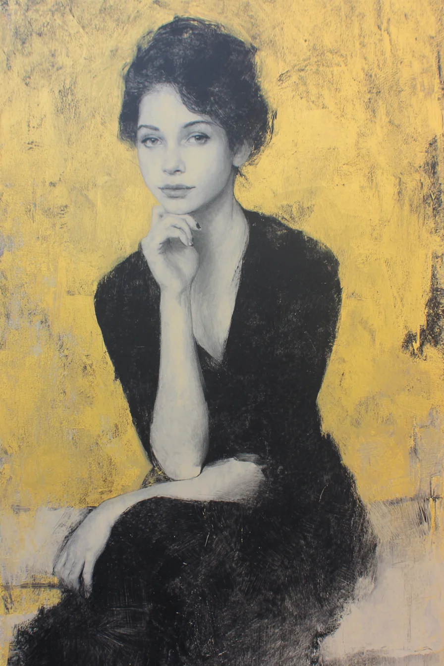Gold and Shadow Portrait