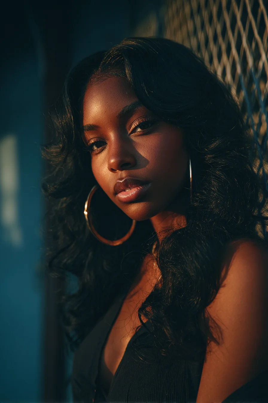 Golden Hour Against Chain Link