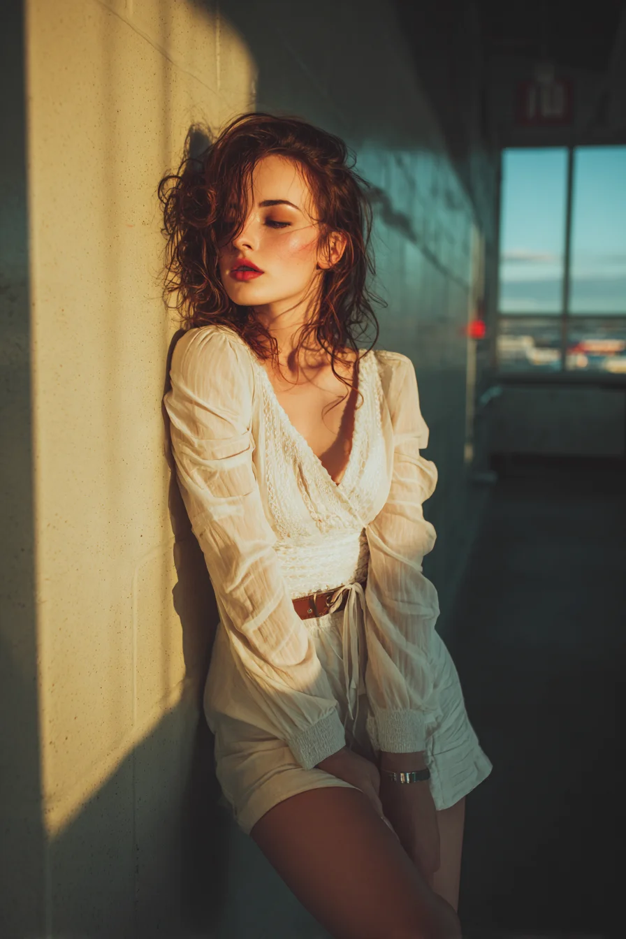 Golden Hour Against the Wall