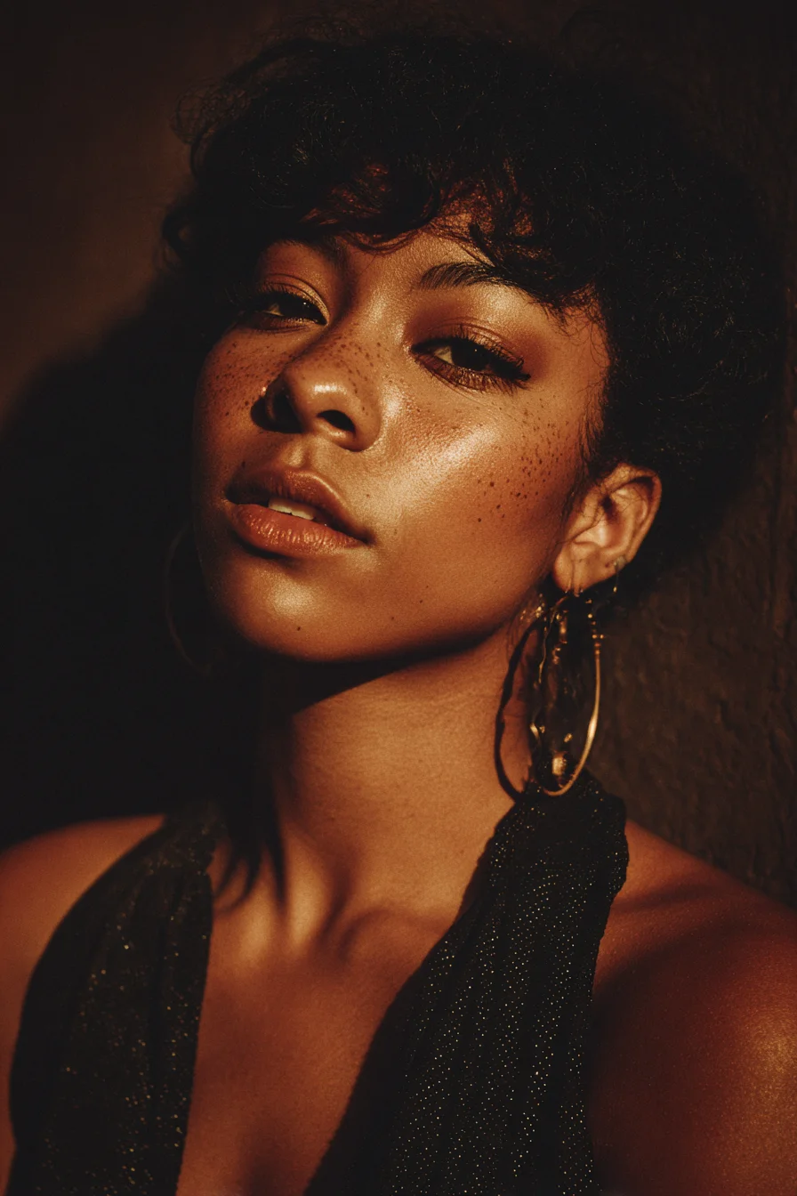 Golden Hour Glow and Freckles