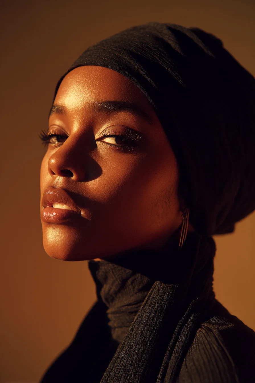 Golden Hour Portrait in Black