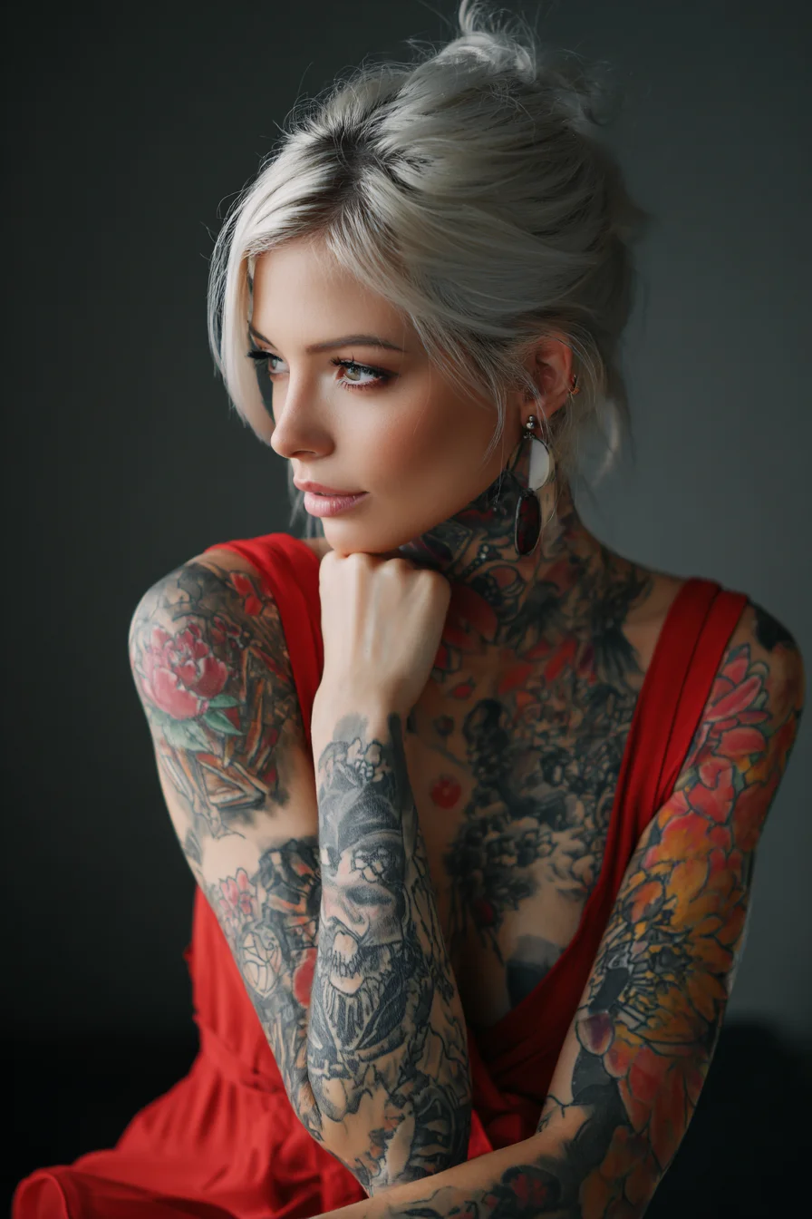 Ink and Red in Studio Light