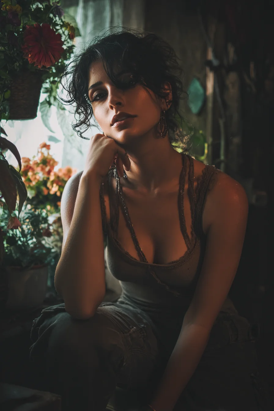 Lost in Thought Among the Blooms