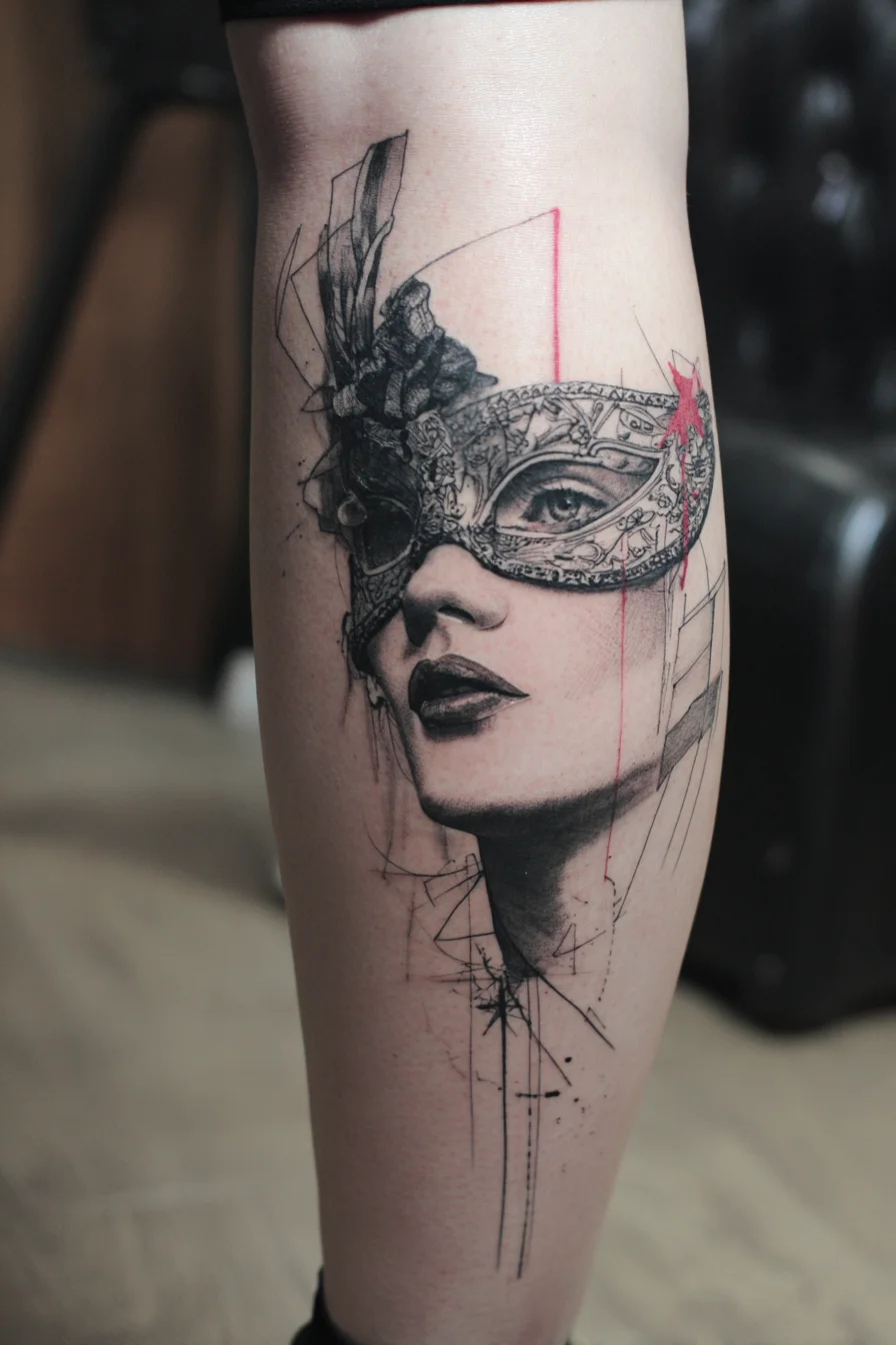 Masquerade Portrait on the Calf