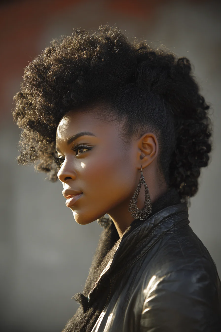 Natural Mohawk with Shaved Sides