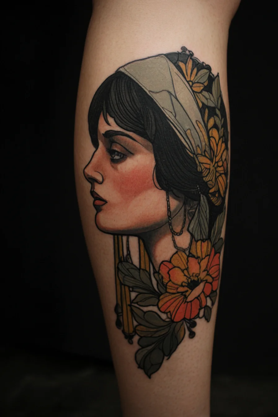 Old World Portrait in Bloom