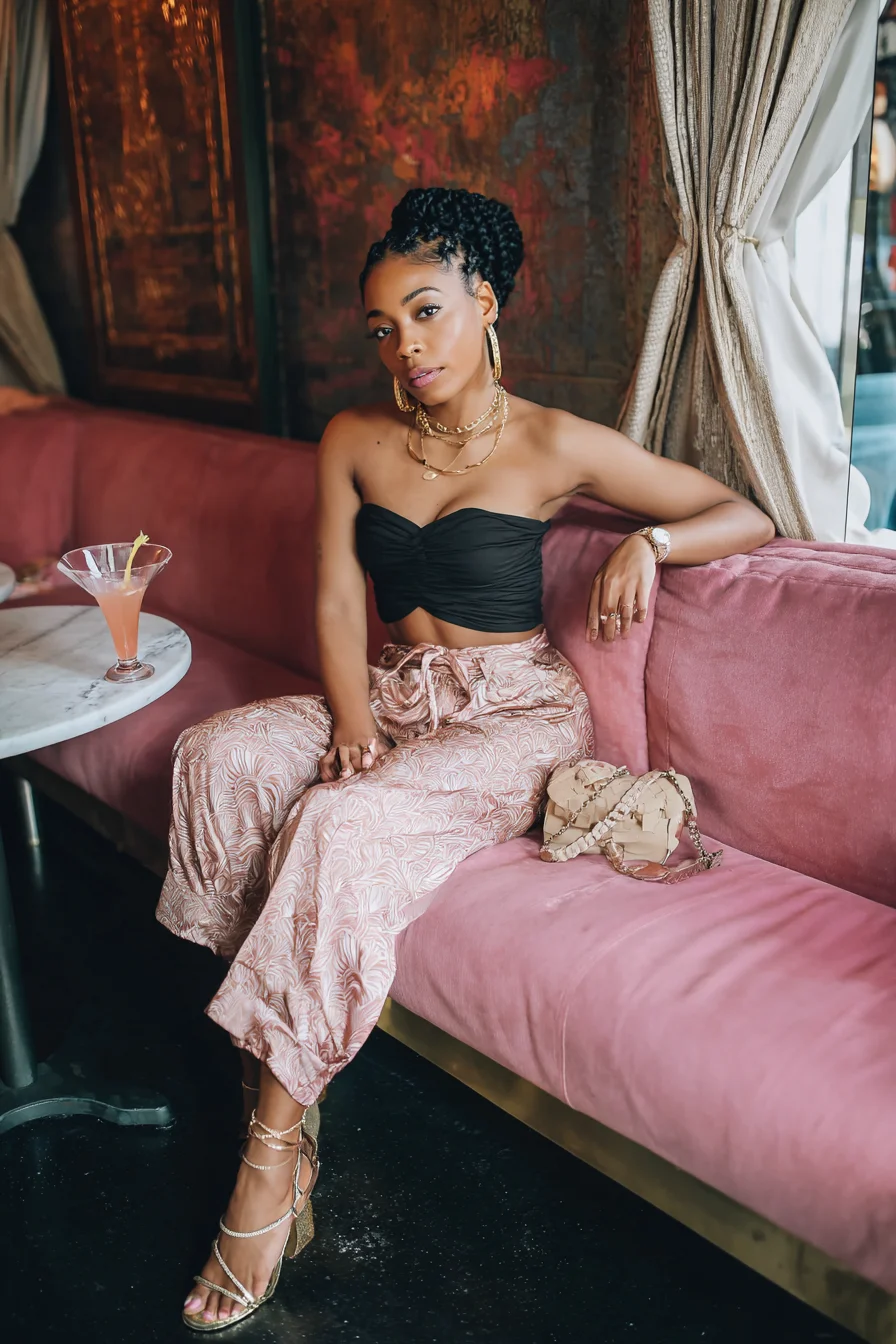 Pink Velvet and Gold After Dark