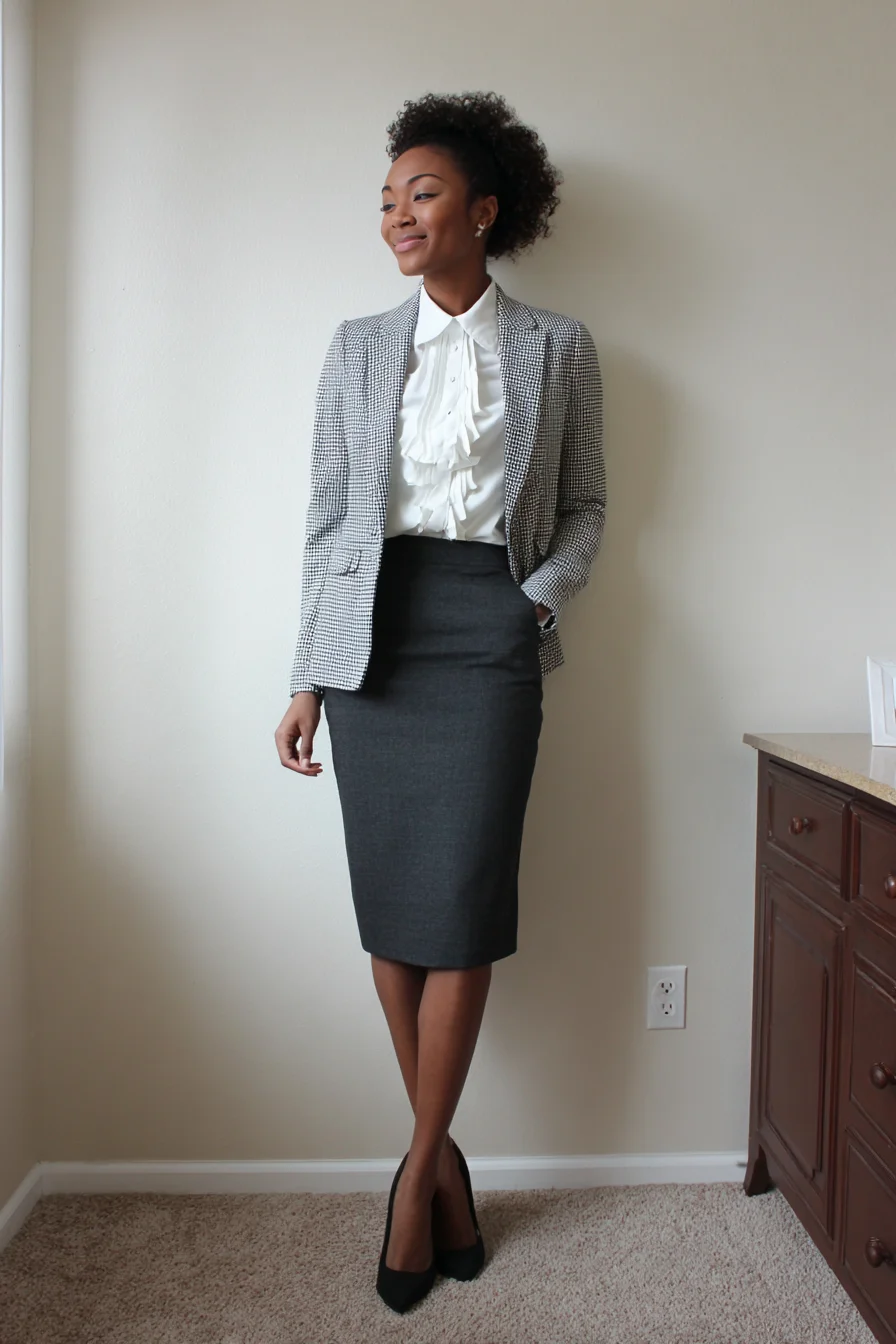 Polished and Poised in Houndstooth