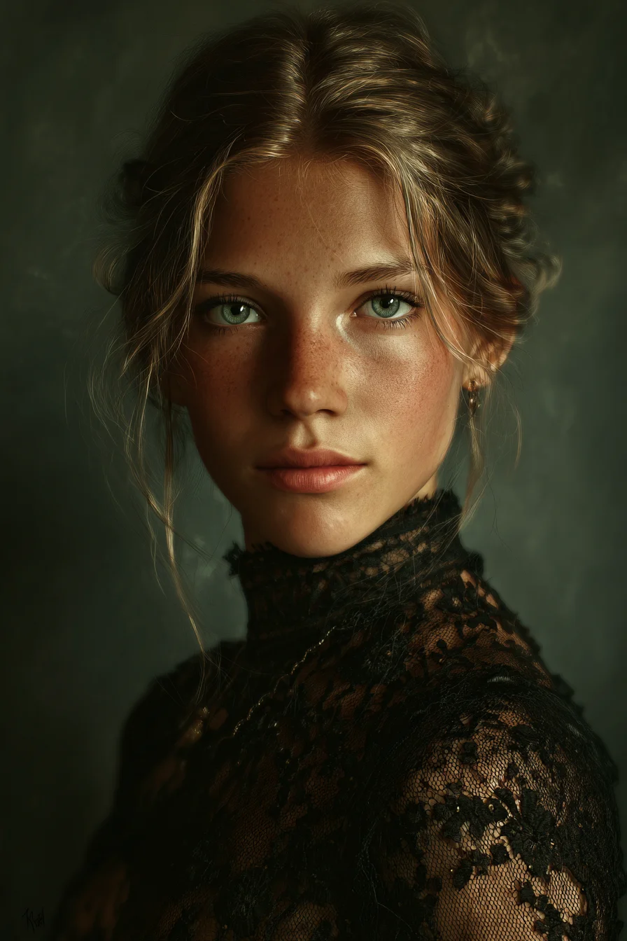 Portrait in Black Lace