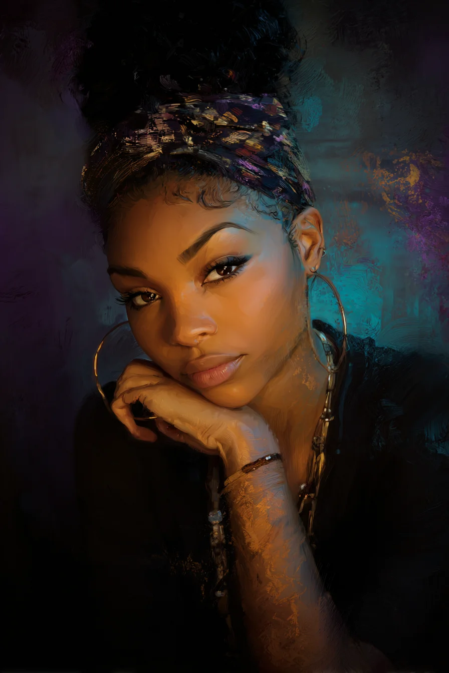 Quiet Gaze in Golden Light