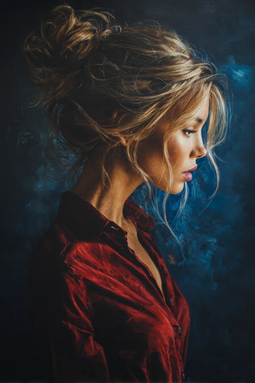 Red Silk and Windswept Gold