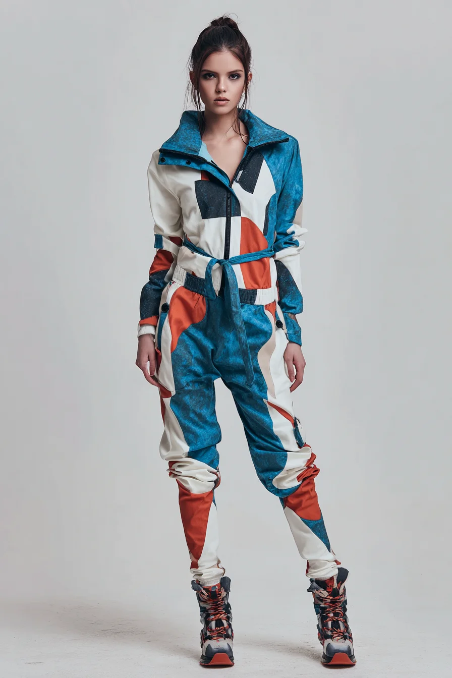 Retro Colorblock Jumpsuit Energy