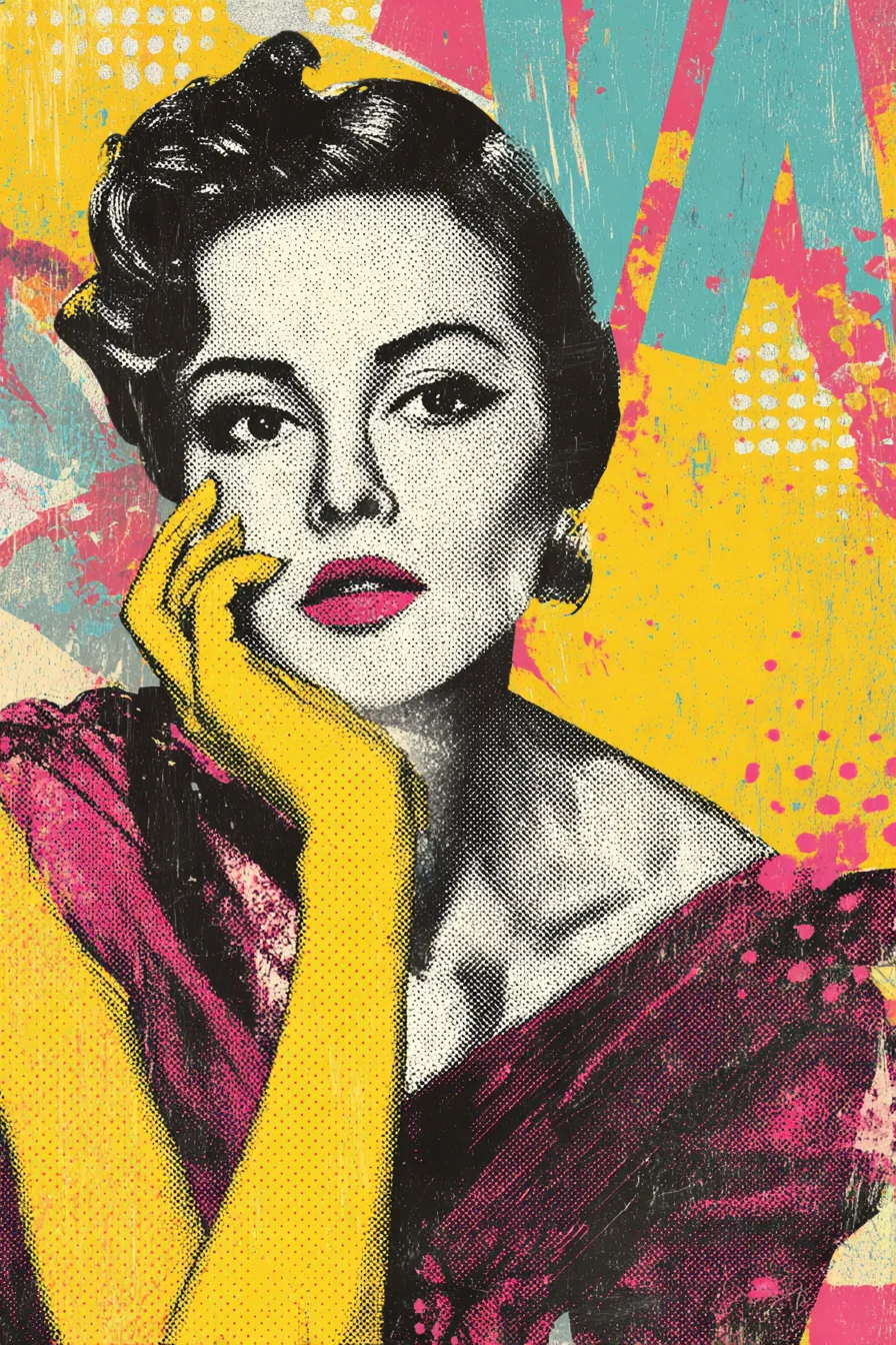 Retro Glamour Meets Pop Art