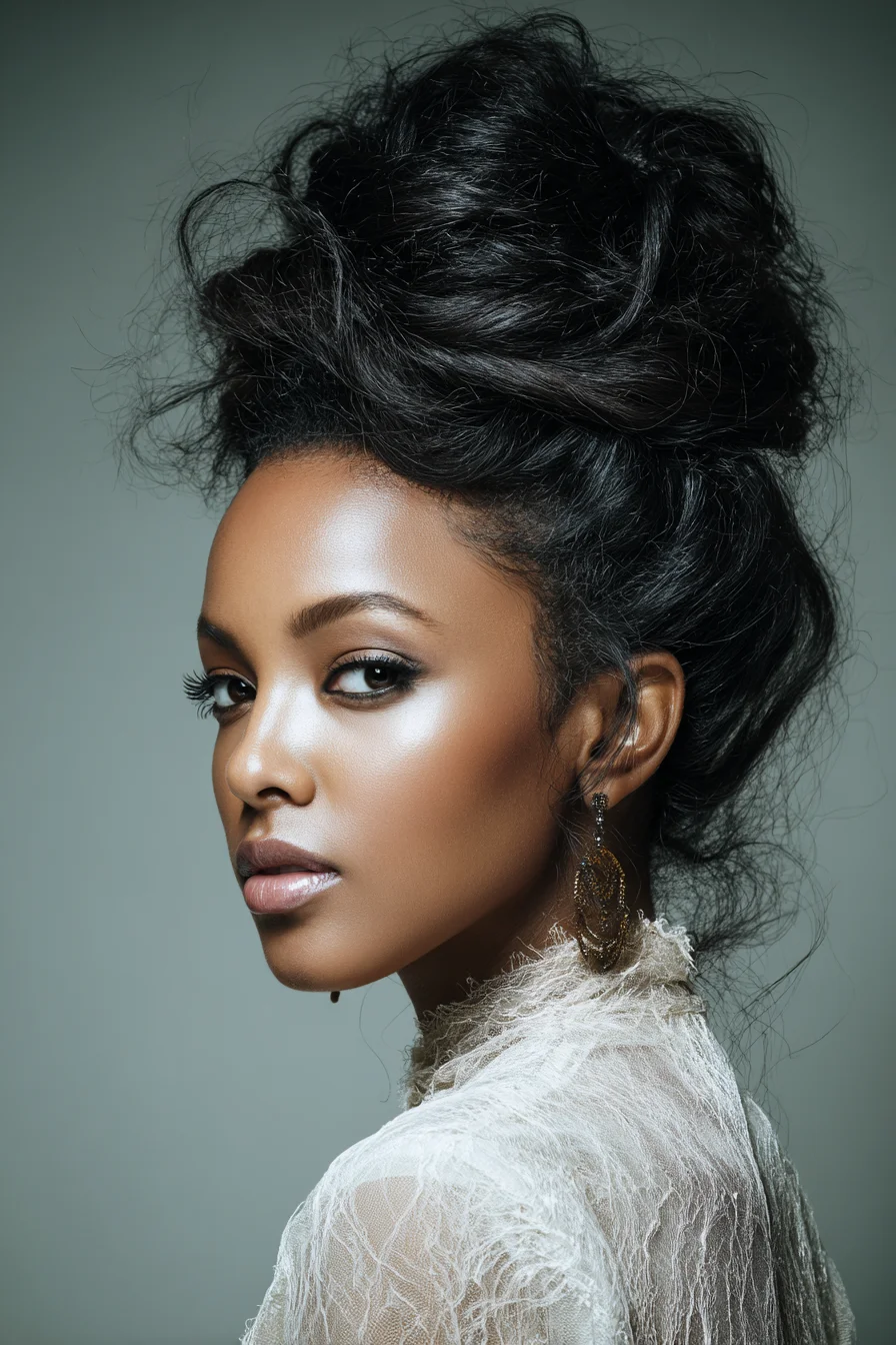 Sculpted Updo With Dramatic Volume