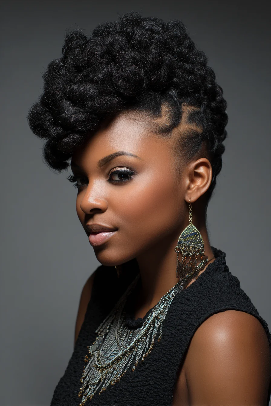 Sculptural Coils Swept High