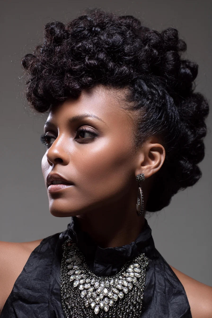 Sculptured Curls, Braided Sides