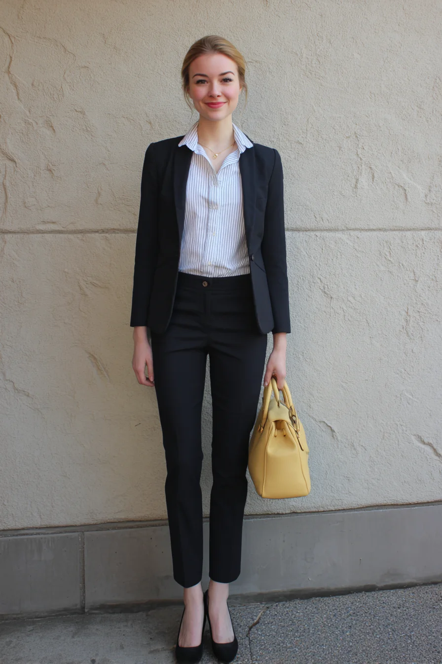 Sharp in Navy, Bright in Yellow