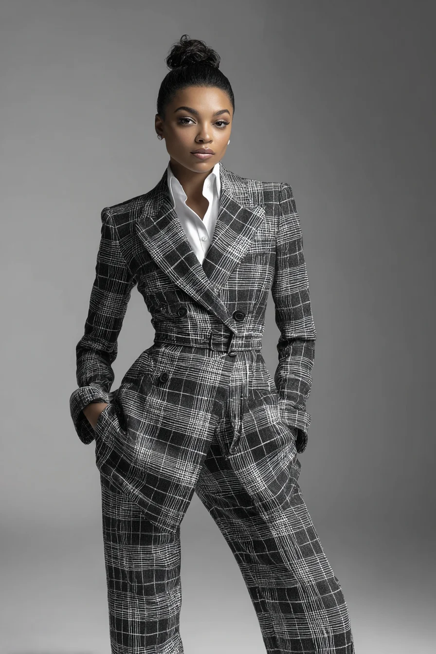 Sharp Plaid in Monochrome