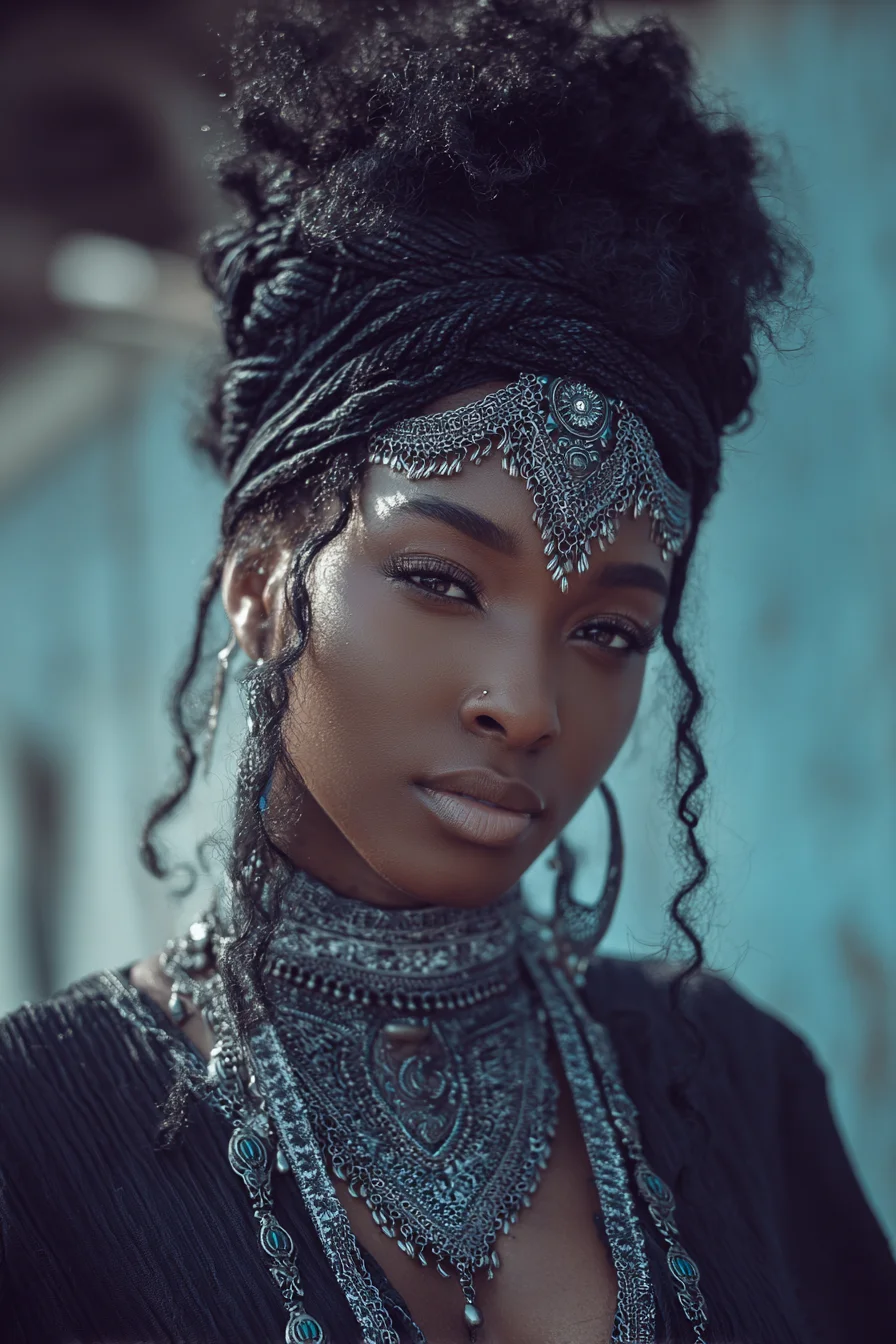 Silver Adorned in Cool Blue