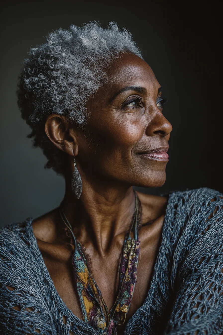 Silver Curls and Quiet Confidence