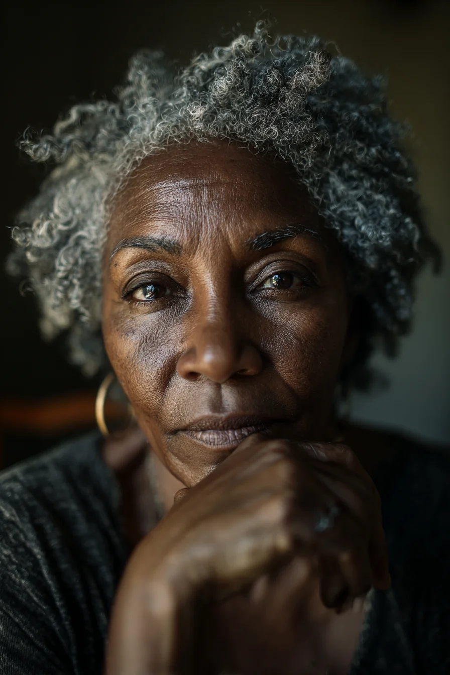 Silver Curls and Steady Eyes