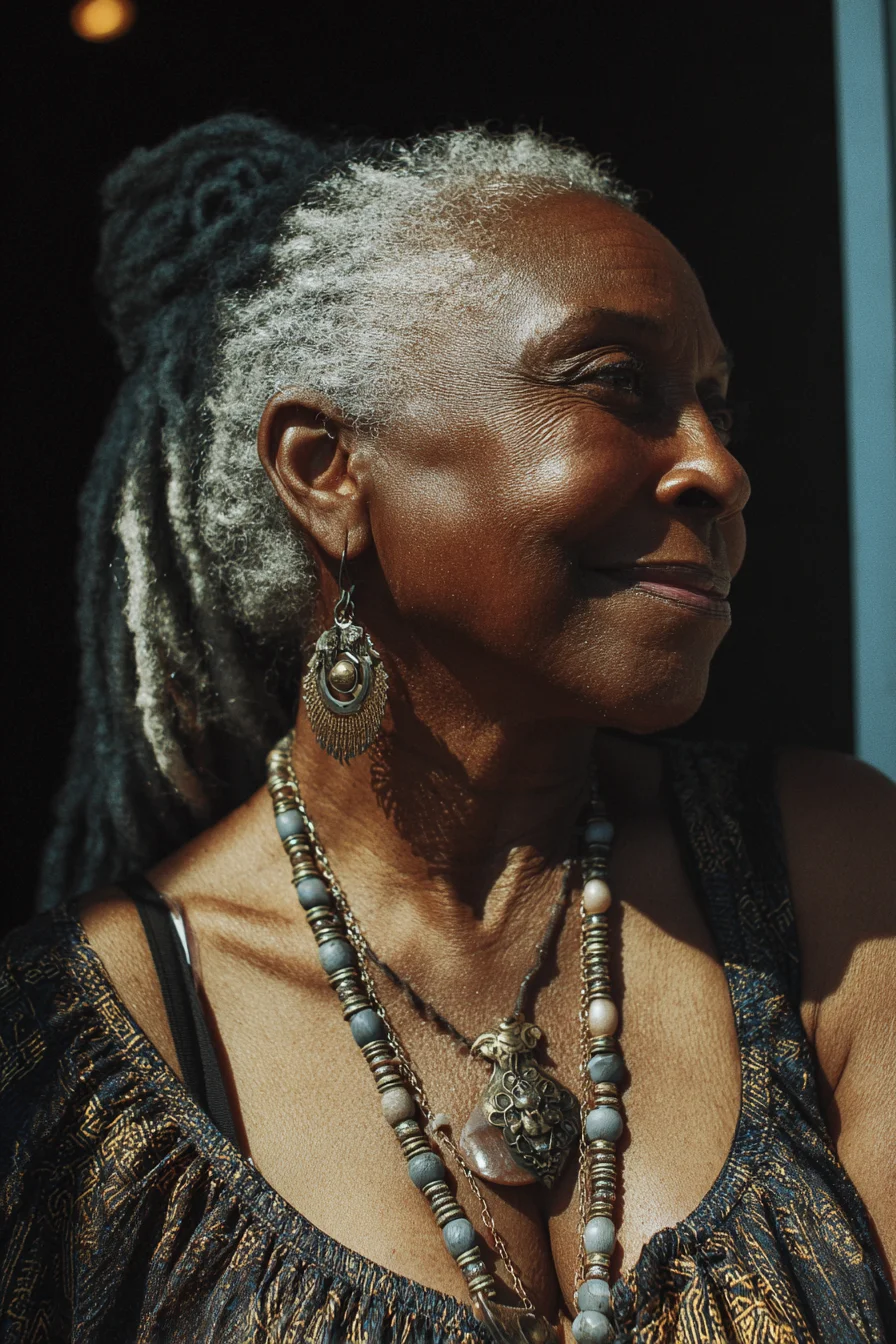 Silver Locs and Warm Afternoon Light