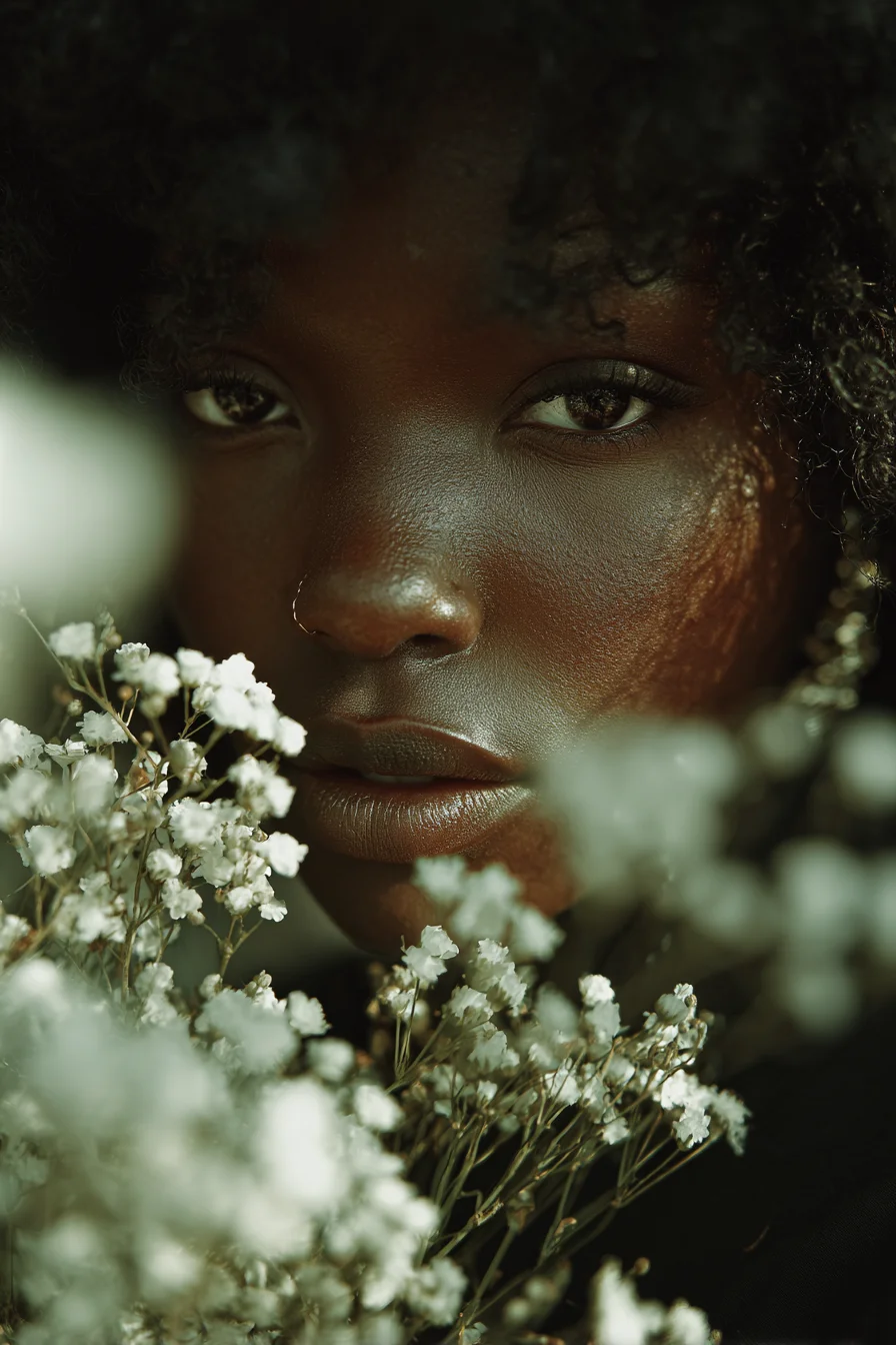 Soft Gaze Through Babys Breath