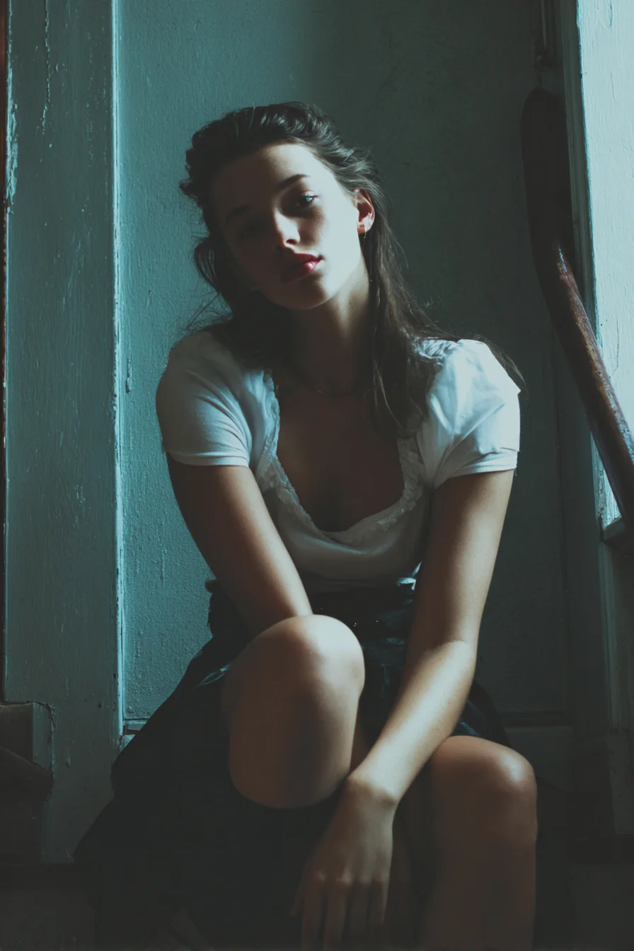 Still Moment on the Stairs