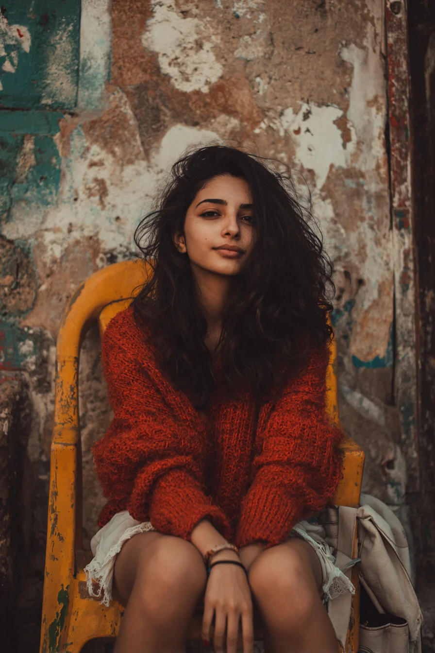 Stillness Against a Weathered Wall