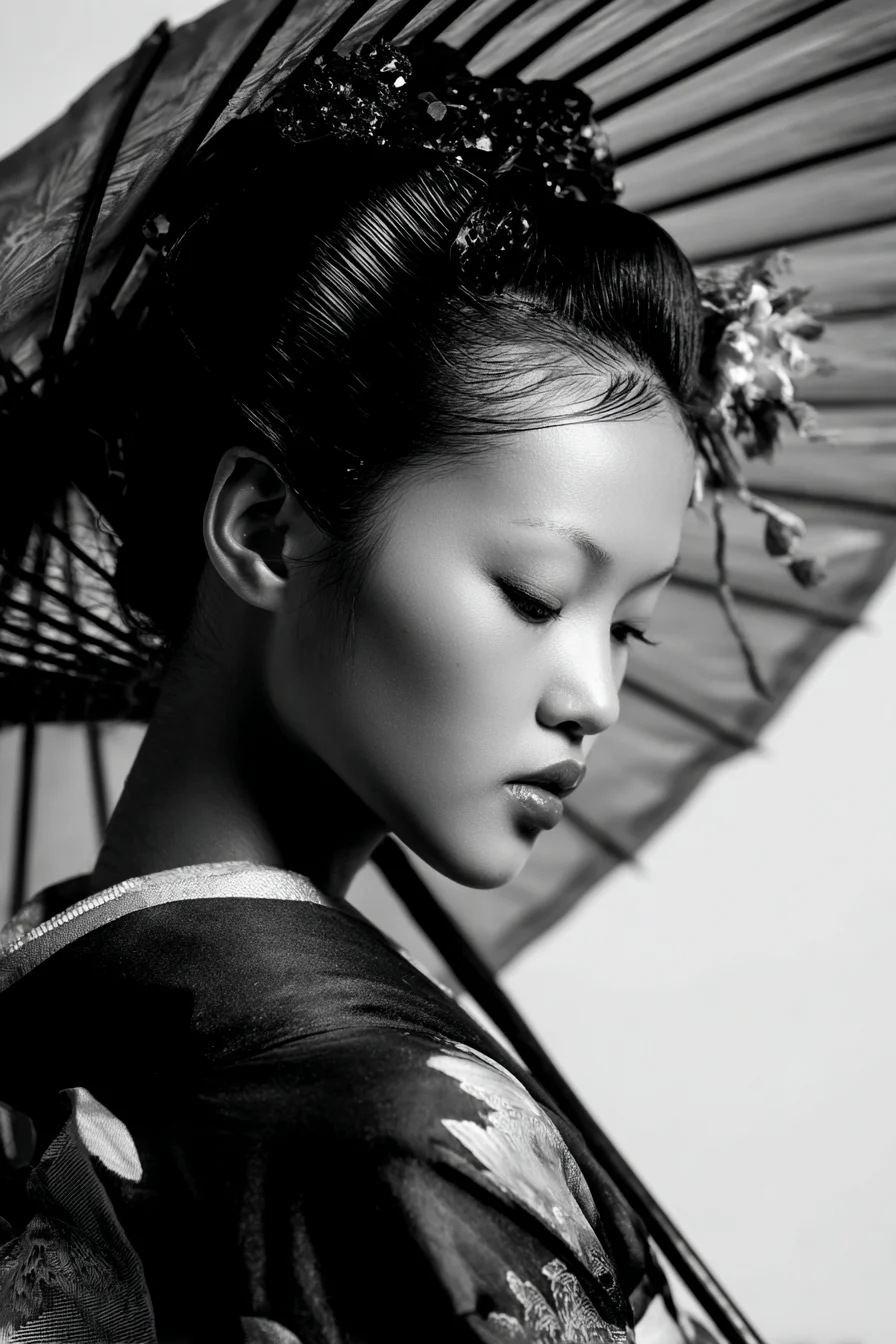 Stillness Beneath the Paper Parasol