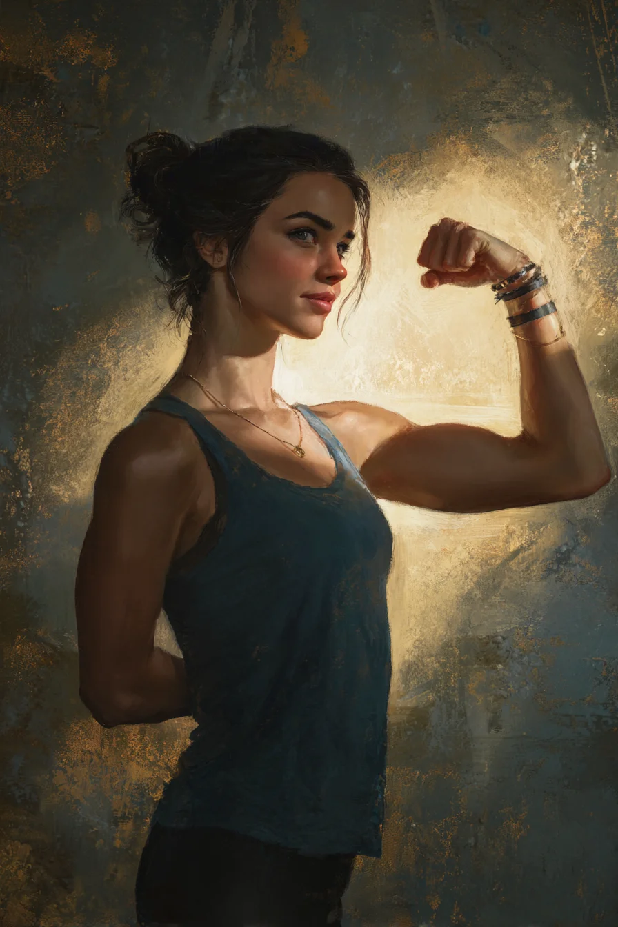 Strength Painted in Golden Light